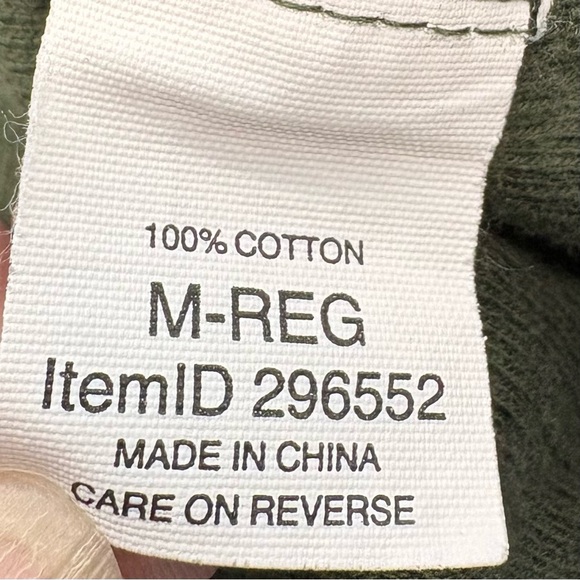 L.L. Bean Men's Green Full Zip Sweater Two-Tone Elbow Patches Cotton Size Medium - Picture 11 of 12